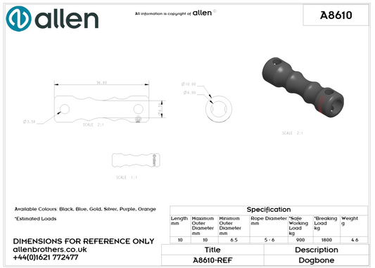 10mm Dog Bone (Allen)