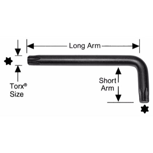 T30 Short Arm Torx L Key
